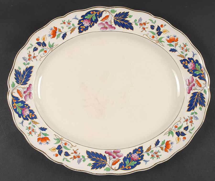Strathcona 14" Oval Serving Platter by Grindley-1