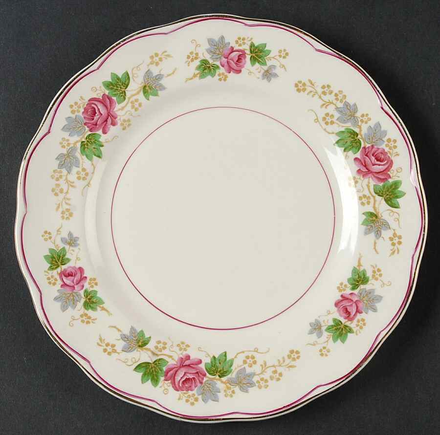 Swansea Rose Dessert/Pie Plate by Grindley-1