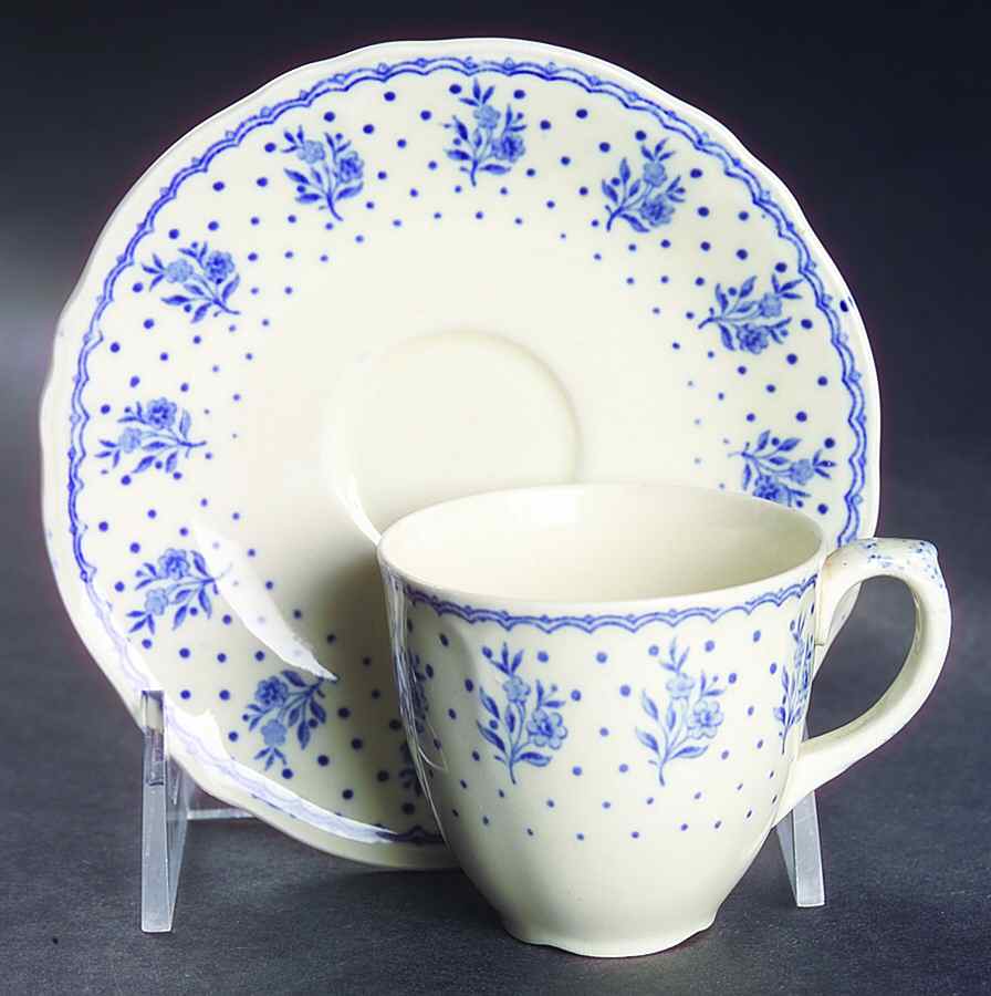 Tewkesbury Flat Demitasse Cup & Saucer Set by Grindley-1