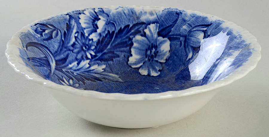 Trellis Blue Coupe Cereal Bowl by Grindley-1