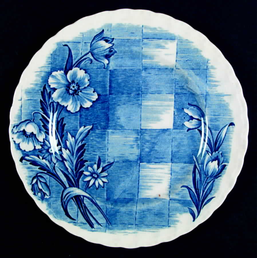 Trellis Blue Luncheon Plate by Grindley-1