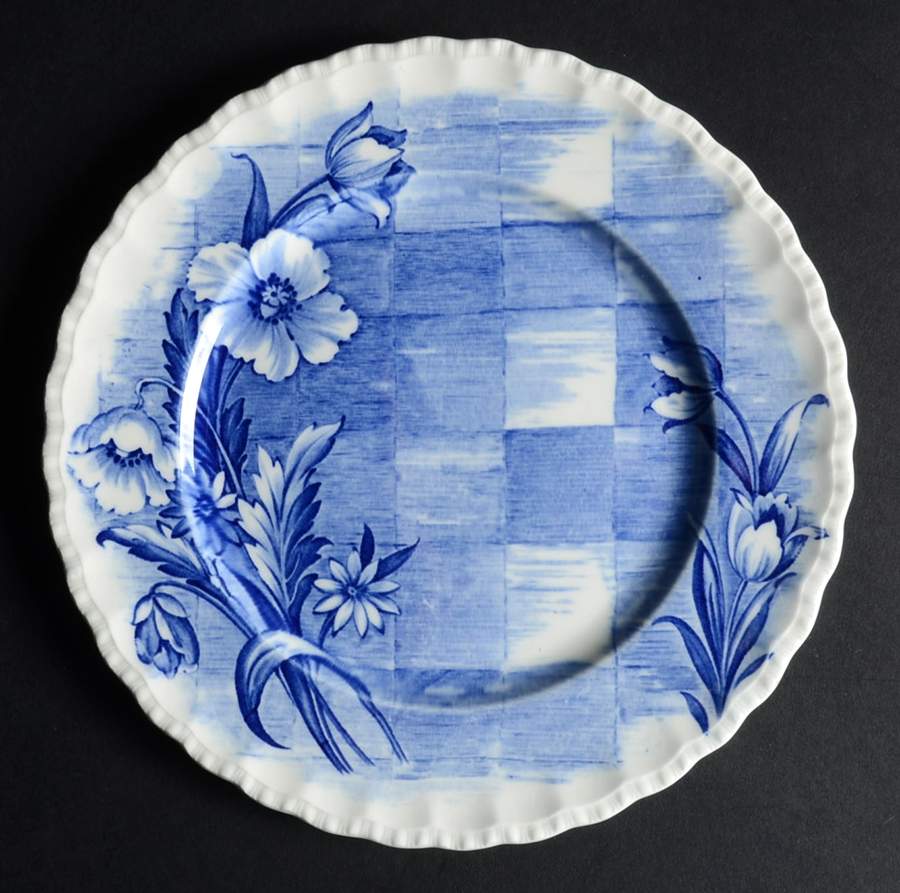 Trellis Blue Salad Plate by Grindley-1