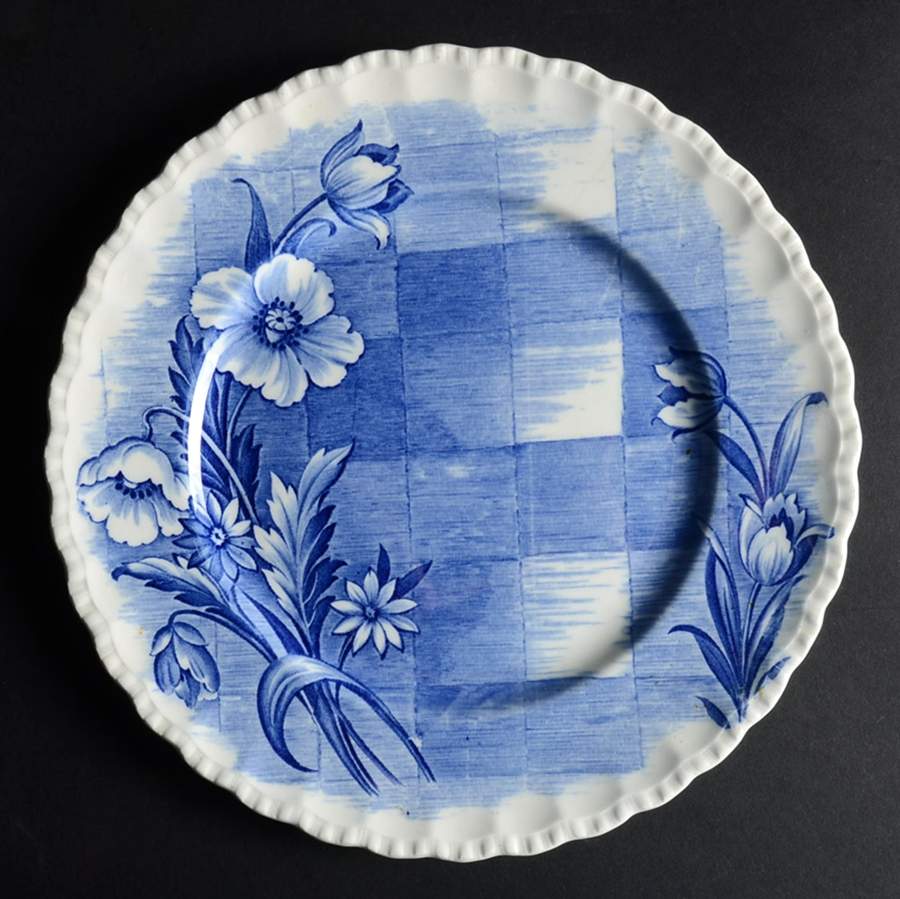 Trellis Blue Dinner Plate by Grindley-1