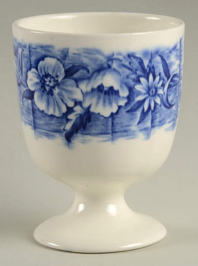 Trellis Blue Double Egg Cup by Grindley-1