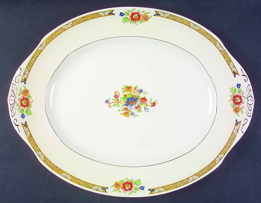 Venetia 14" Oval Serving Platter by Grindley-1