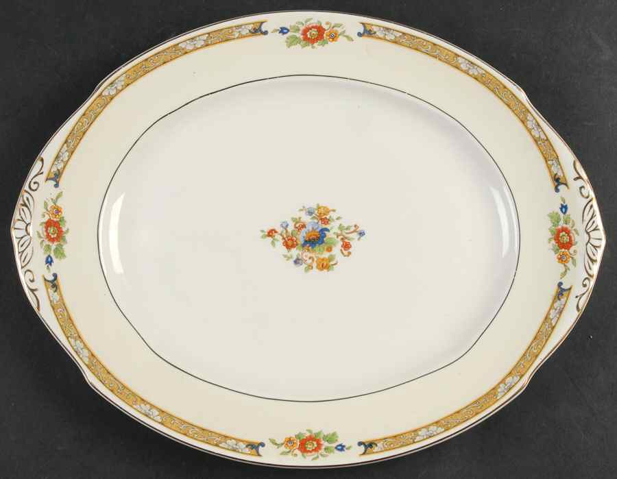 Venetia 12" Oval Serving Platter by Grindley-1