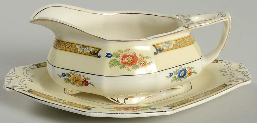 Venetia Gravy Boat & Underplate by Grindley-1