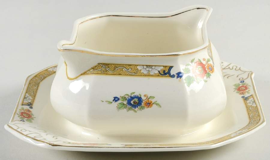 Venetia Gravy Boat with Attached Underplate by Grindley-1