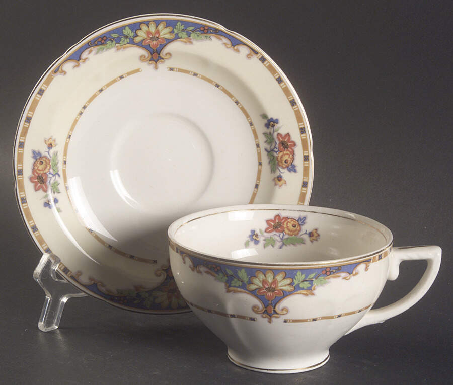 Virginia Flat Cup & Saucer Set by Grindley-1