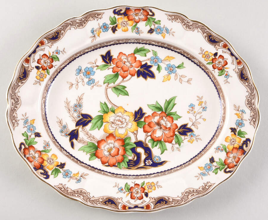 Warwick 11" Oval Serving Platter by Grindley-1