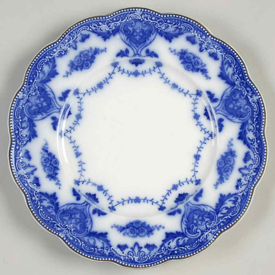Waverly (Flow Blue) Luncheon Plate by Grindley-1