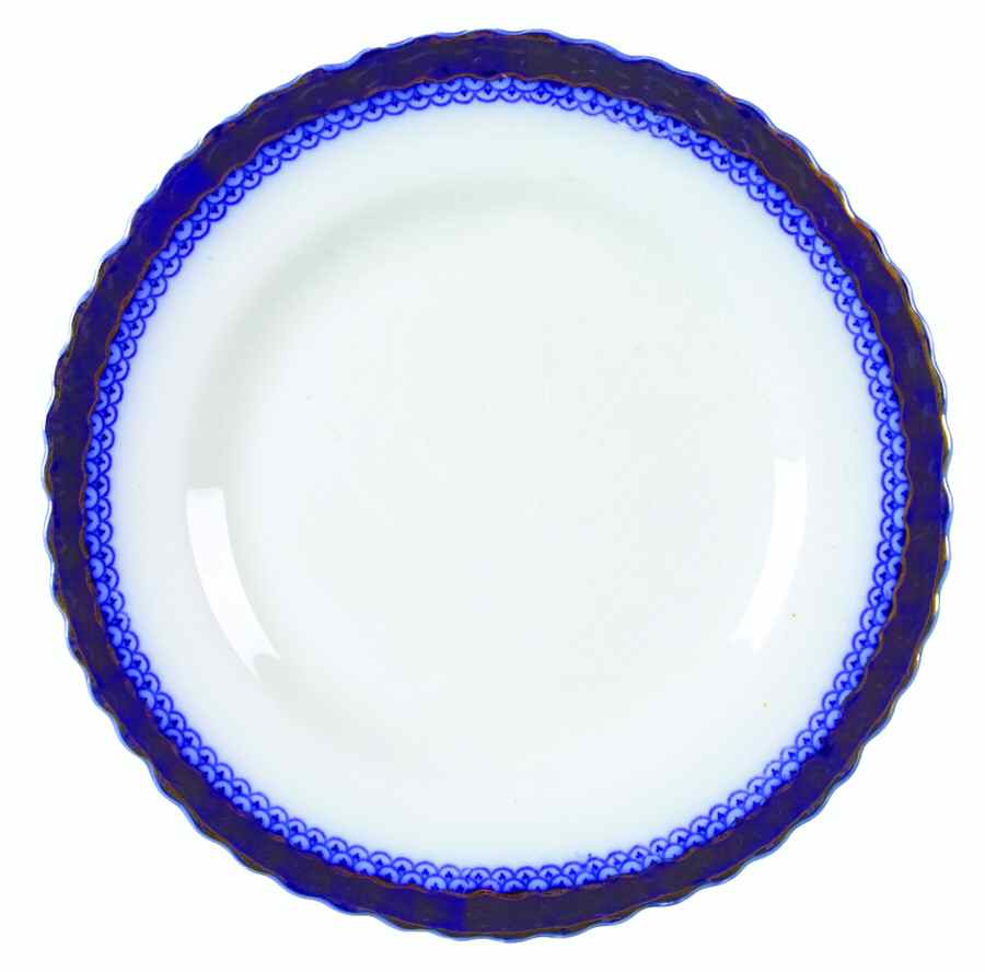 Wentworth (Flow Blue) Luncheon Plate by Grindley-1