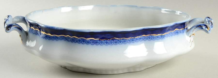Wentworth (Flow Blue) Oval Vegetable No Lid by Grindley-1