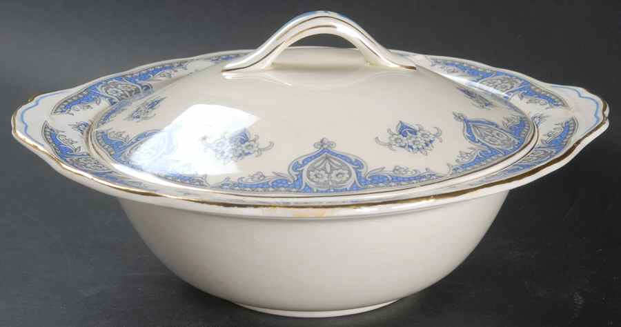 Windsor (Blue Border) Round Covered Vegetable by Grindley-1