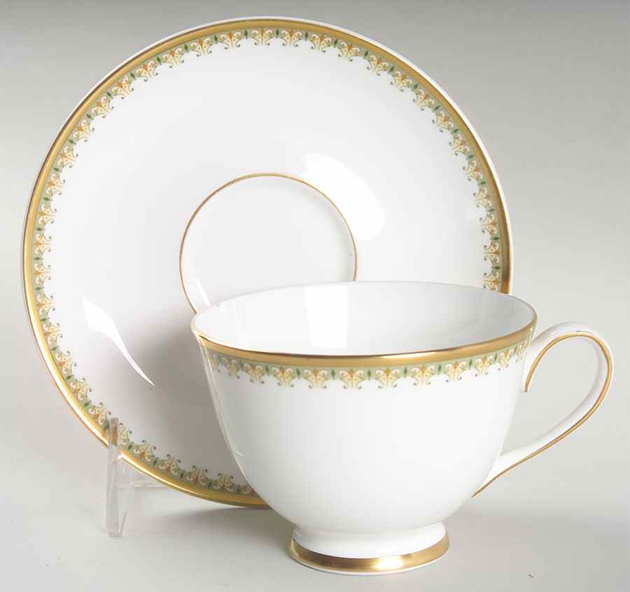 Amoresque Footed Cup & Saucer Set by Gorham-1