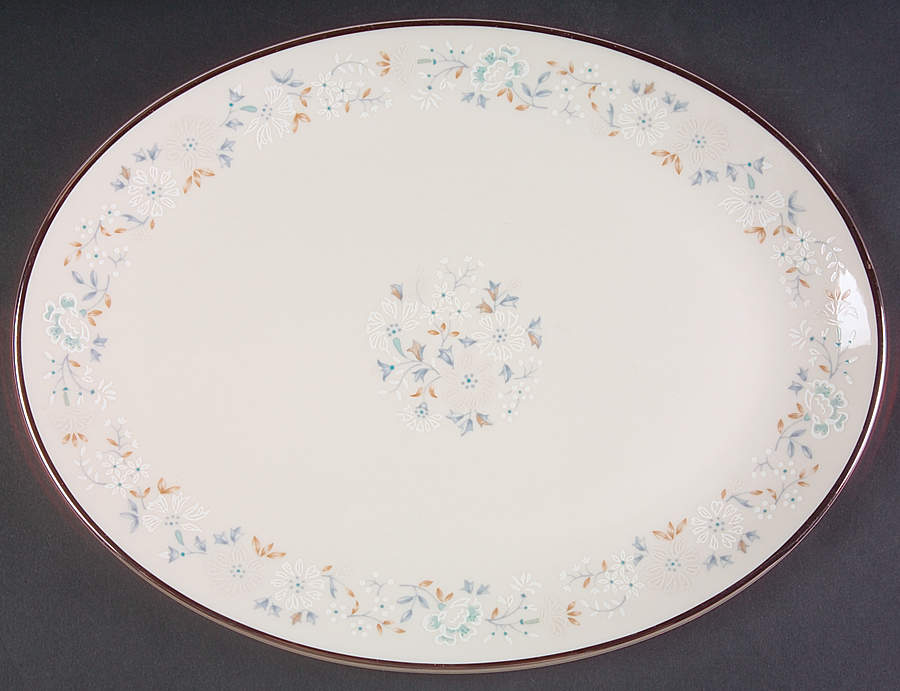 April Showers 14" Oval Serving Platter by Gorham-1
