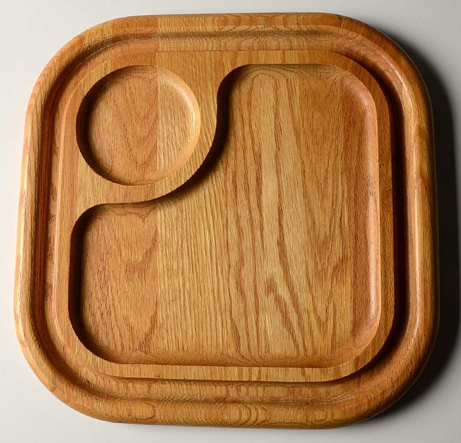 Ariana Wood Tray for 2 Piece Chip & Dip Set by Gorham-1