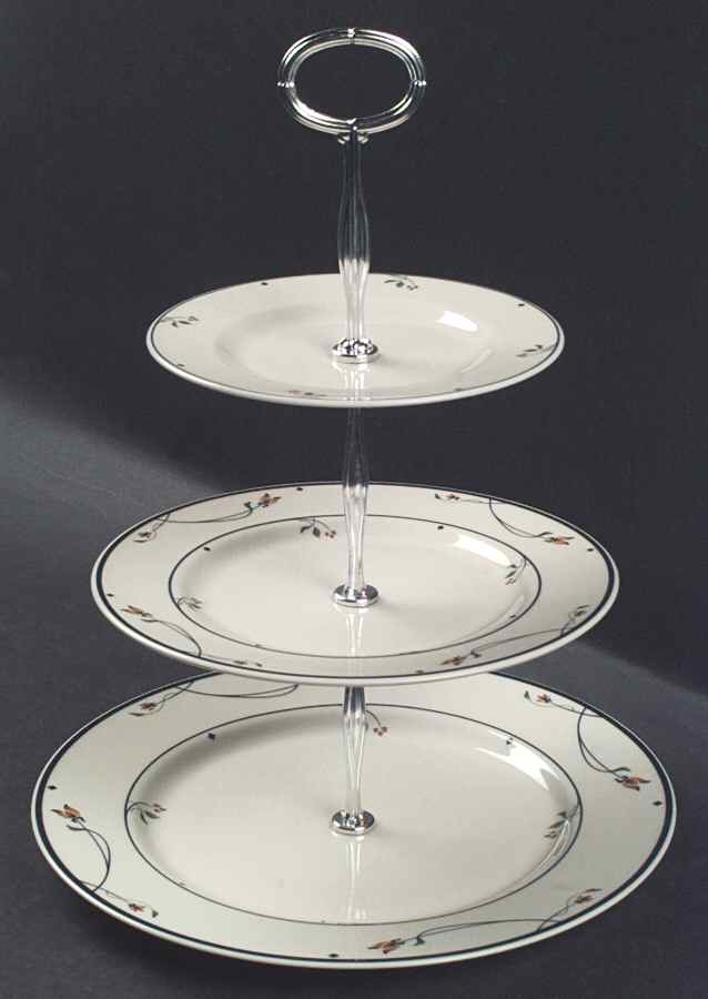Ariana 13 7/8"-14 1/4" 3-Tiered Serving Tray(DP,SP,BB) HC by Gorham-1
