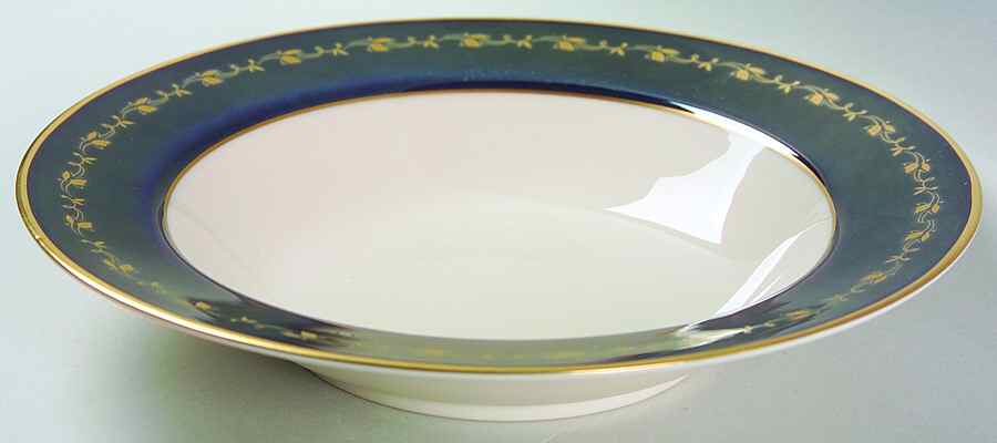 Baronial Cobalt Blue Rim Soup Bowl by Gorham-1