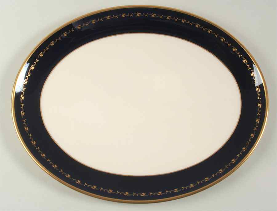 Baronial Cobalt Blue 15" Oval Serving Platter by Gorham-1