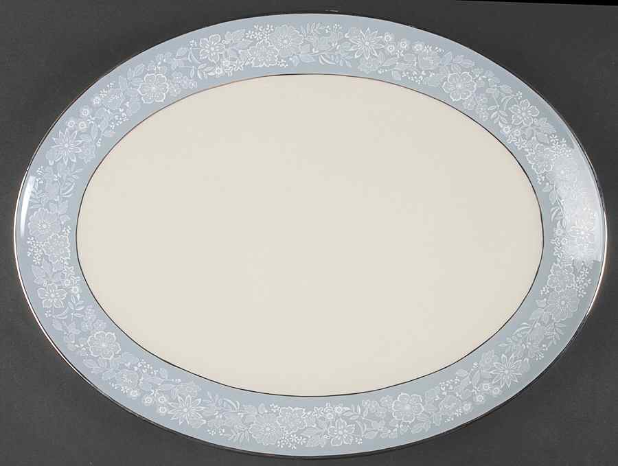 Blue Bouquet 13" Oval Serving Platter by Gorham-1