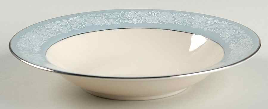 Blue Bouquet Rim Soup Bowl by Gorham-1