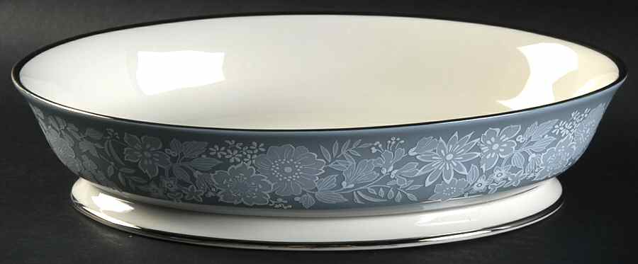 Blue Bouquet 9" Oval Vegetable Bowl by Gorham-1