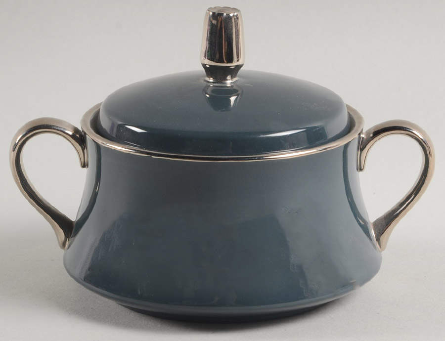Black Contessa Sugar Bowl & Lid by Gorham-1
