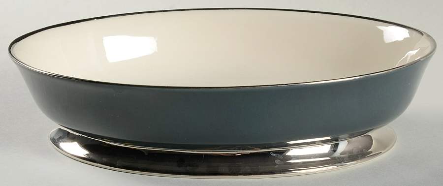 Black Contessa 9" Oval Vegetable Bowl by Gorham-1