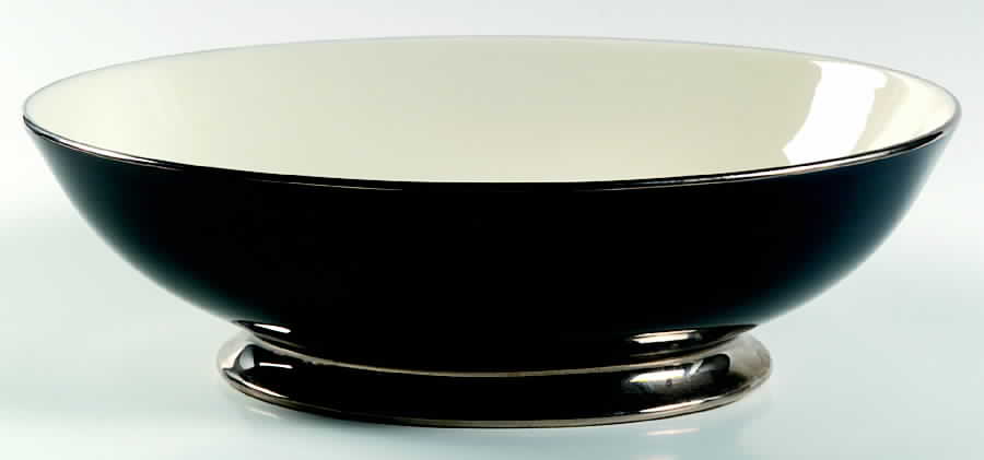 Black Contessa 10" Oval Vegetable Bowl by Gorham-1