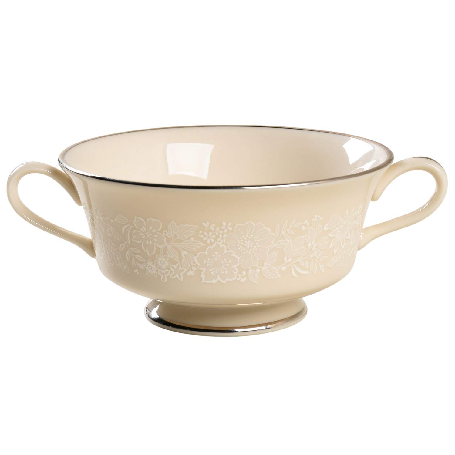 Bridal Bouquet Footed Cream Soup Bowl by Gorham-1