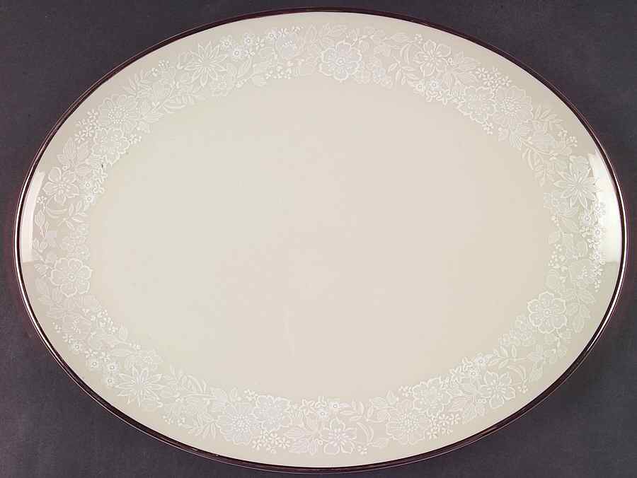Bridal Bouquet 14" Oval Serving Platter by Gorham-1