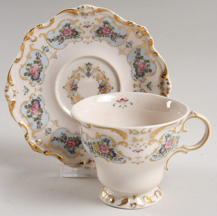 Chateau Chantilly Footed Cup & Saucer Set by Gorham-1