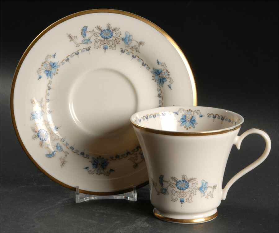 Ching Dynasty Footed Cup & Saucer Set by Gorham-1