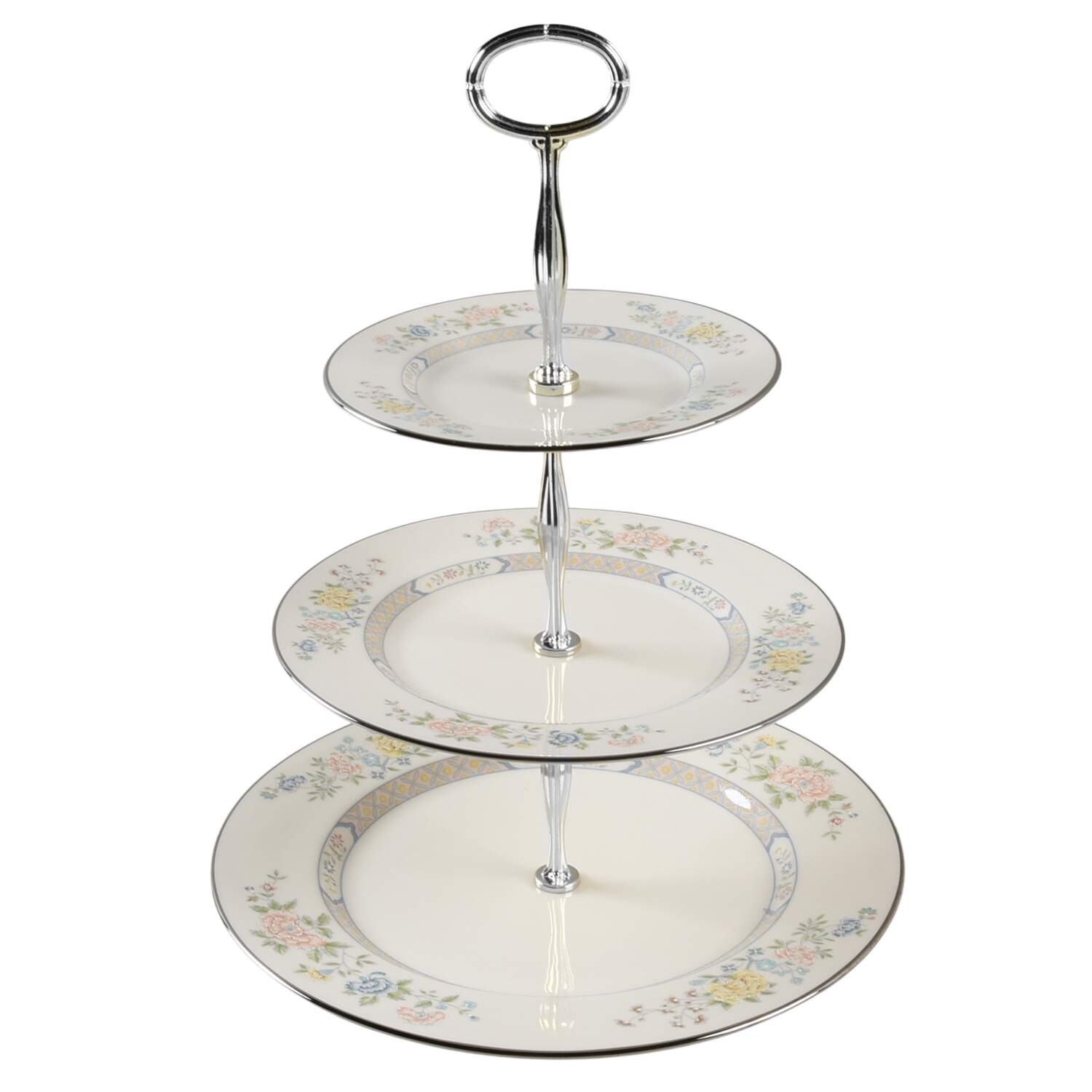 Cherrywood 13 7/8"-14 1/4" 3-Tiered Serving Tray(DP,SP,BB) HC by Gorham-1