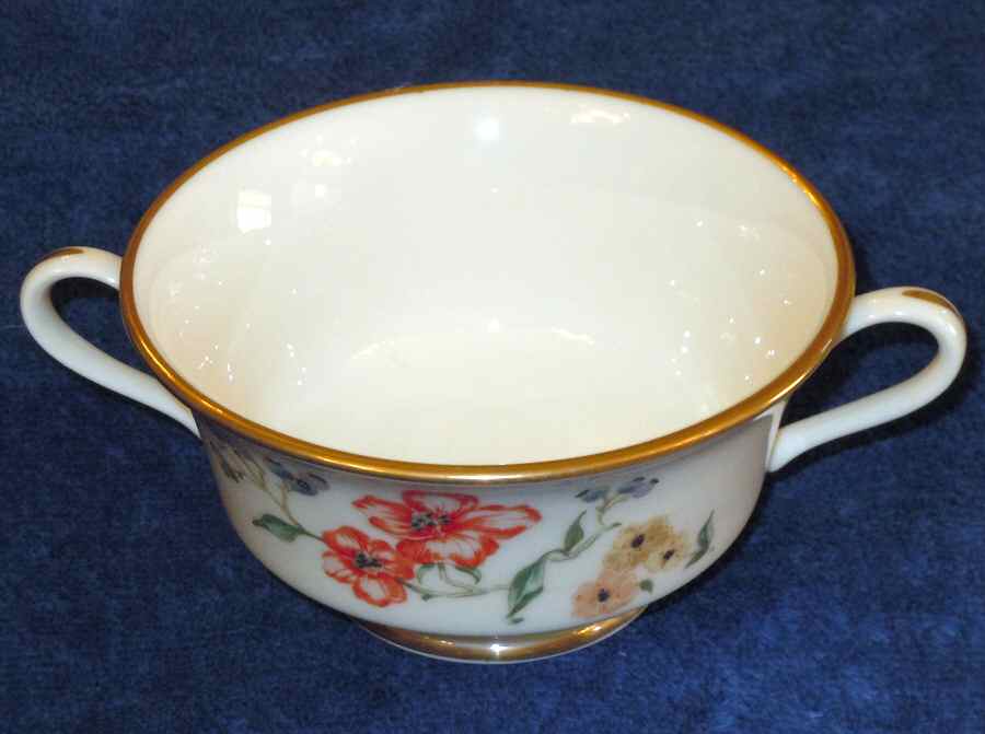Chinoiserie Footed Cream Soup Bowl by Gorham-1
