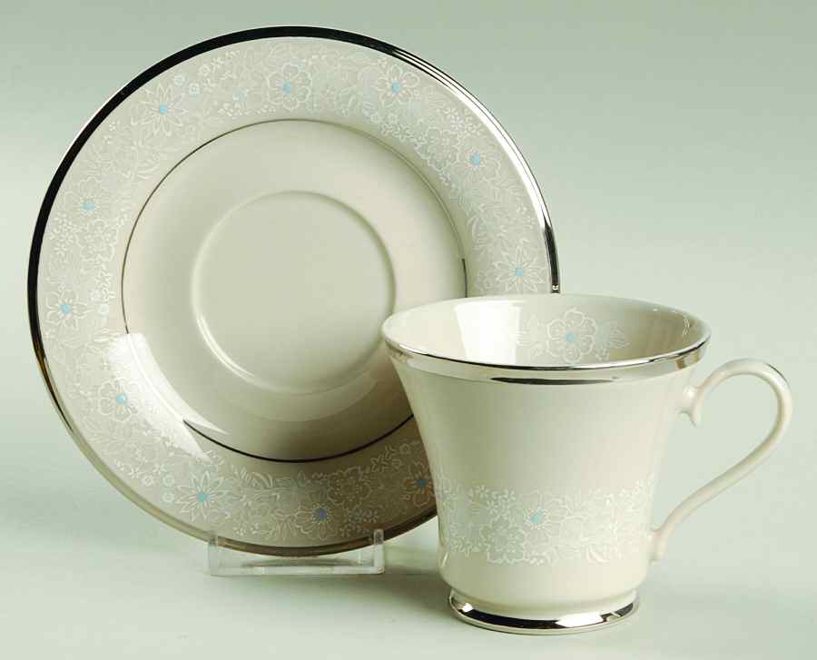 Chantilly Lace Footed Cup & Saucer Set by Gorham-1