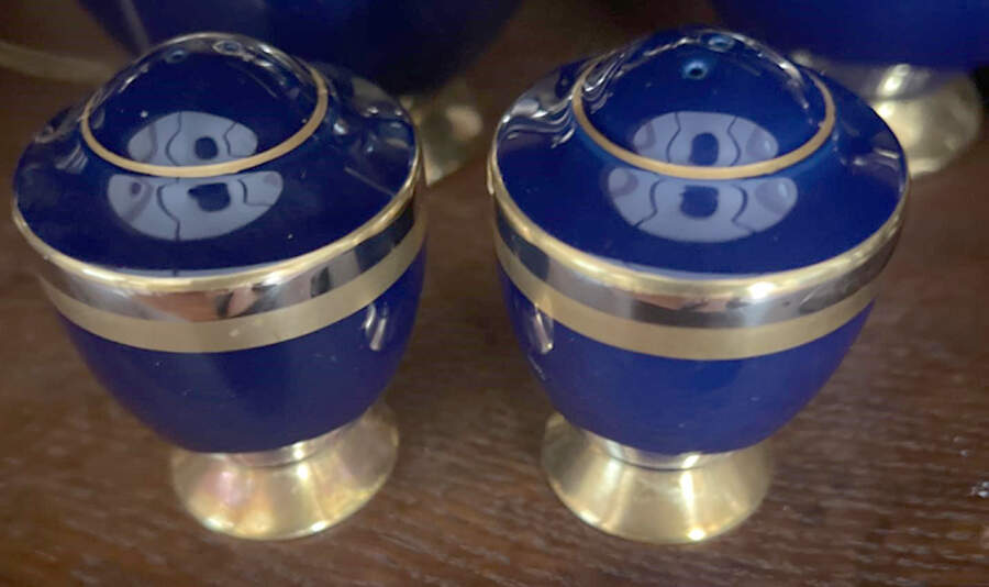 Cobalt Contessa Salt & Pepper Set by Gorham-1