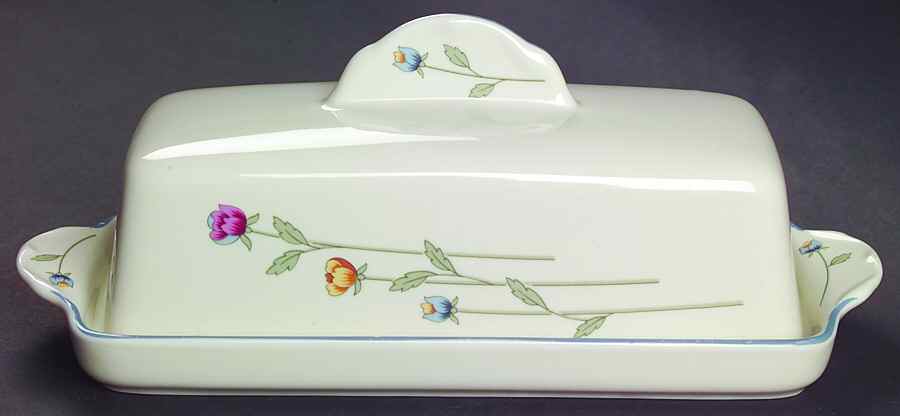 Country Flowers Cream 1/4 Lb Covered Butter by Gorham-1