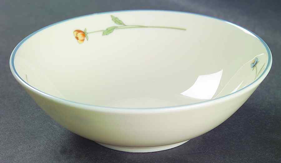 Country Flowers Cream Fruit/Dessert (Sauce) Bowl by Gorham-1