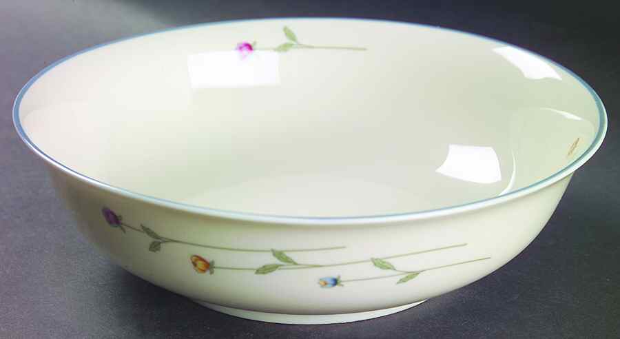 Country Flowers Cream 8" Round Vegetable Bowl by Gorham-1