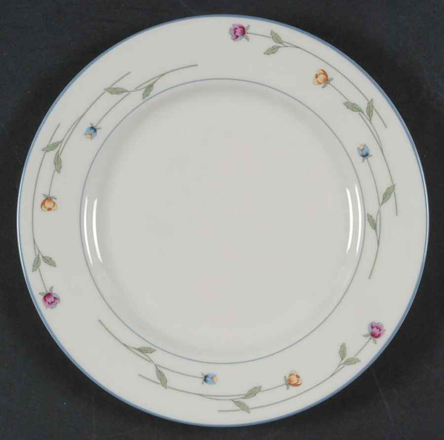 Country Flowers Cream Salad Plate by Gorham-1