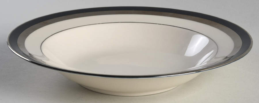 Contessa Black Rim Soup Bowl by Gorham-1