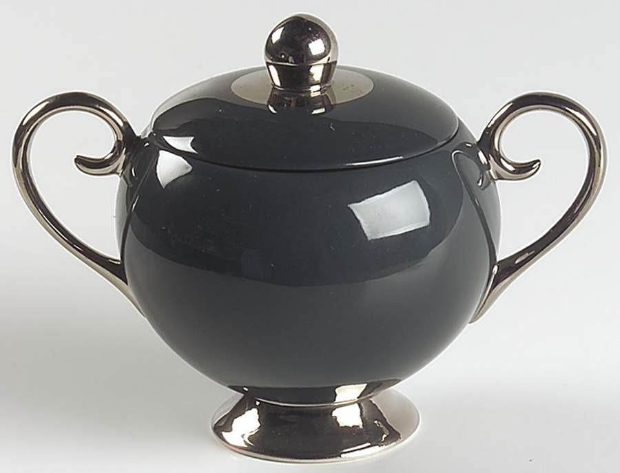 Contessa Black Sugar Bowl & Lid by Gorham-1