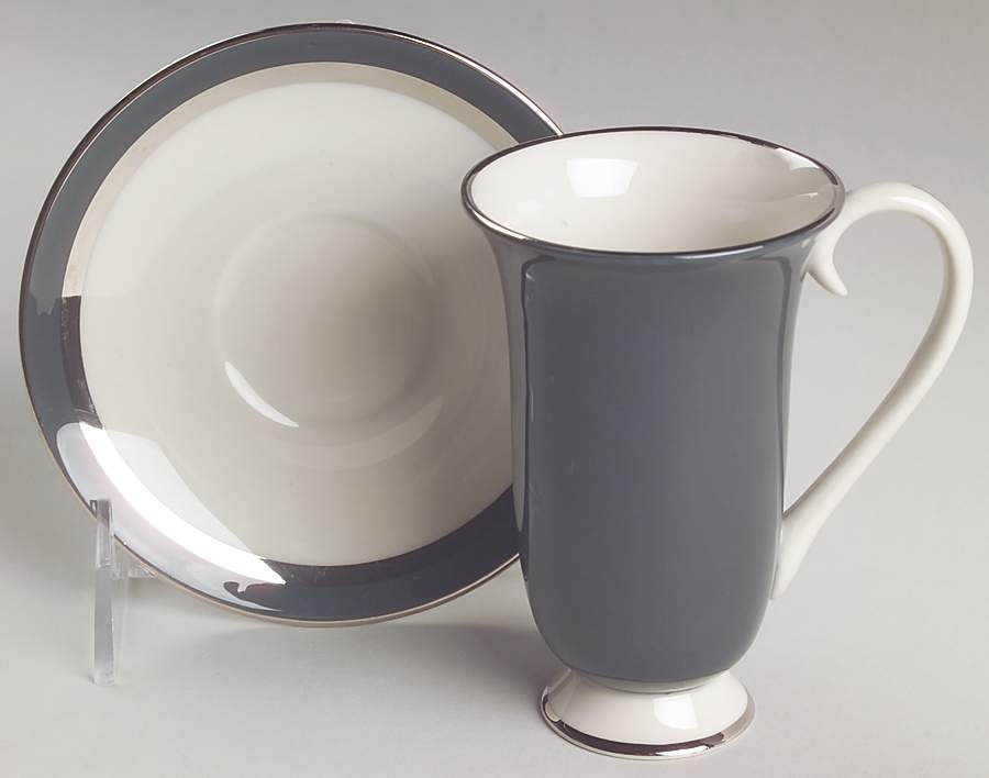 Contessa Black Irish Coffee Cup and Saucer Set by Gorham-1
