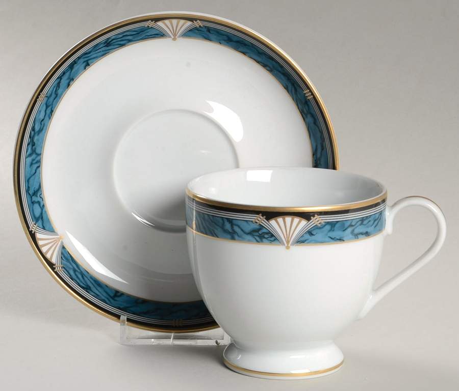 Edgemont Gold Footed Cup & Saucer Set by Gorham-1