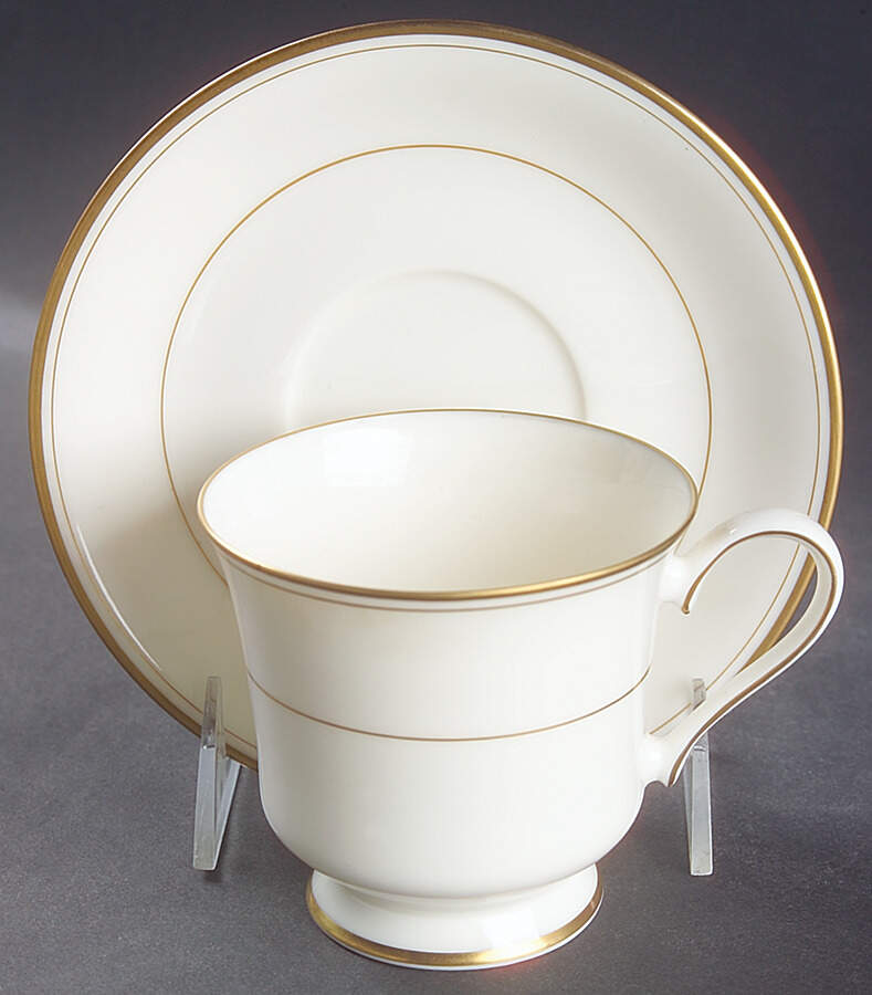 Elegance Gold Footed Cup & Saucer Set by Gorham-1