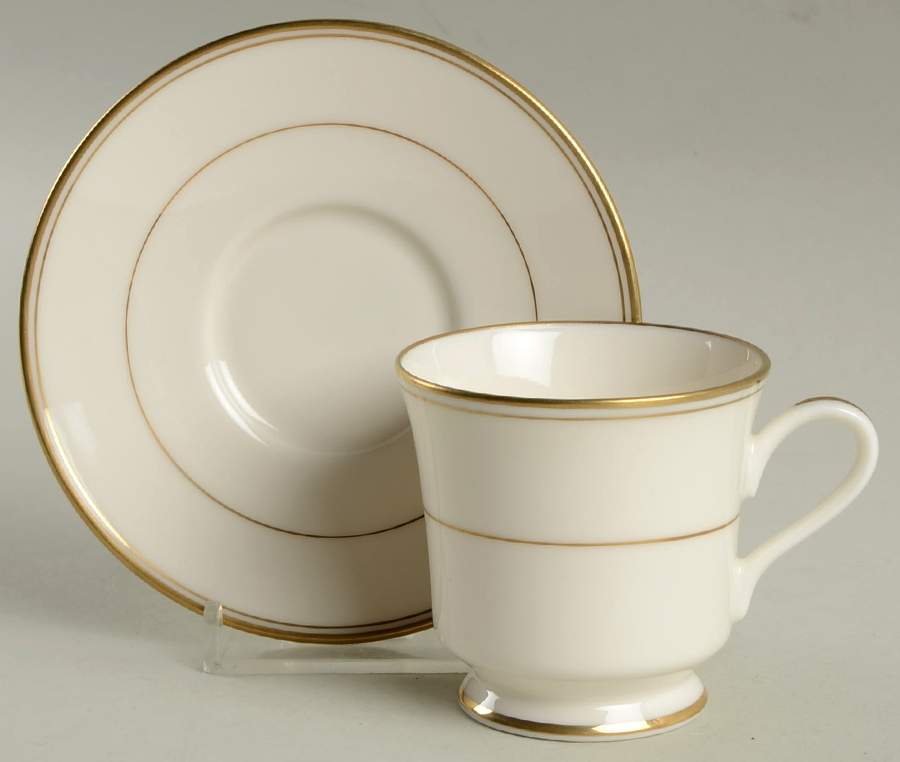 Elegance Gold Footed Demitasse Cup & Saucer Set by Gorham-1