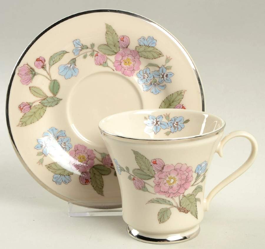 Fairmeadows Footed Cup & Saucer Set by Gorham-1
