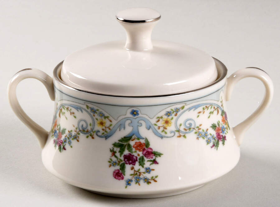 Fleur De France Sugar Bowl & Lid by Gorham-1